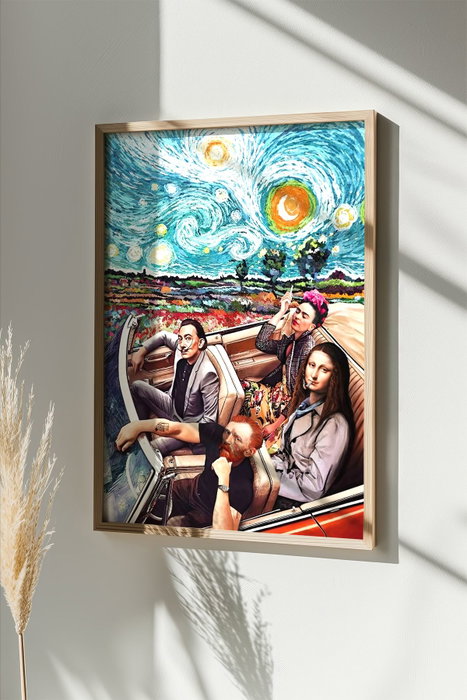 Wallity Pintura Decorativa Enmarcada Artsmdftek38-3348 MDF y Madera Maciza 33 x 48 cm